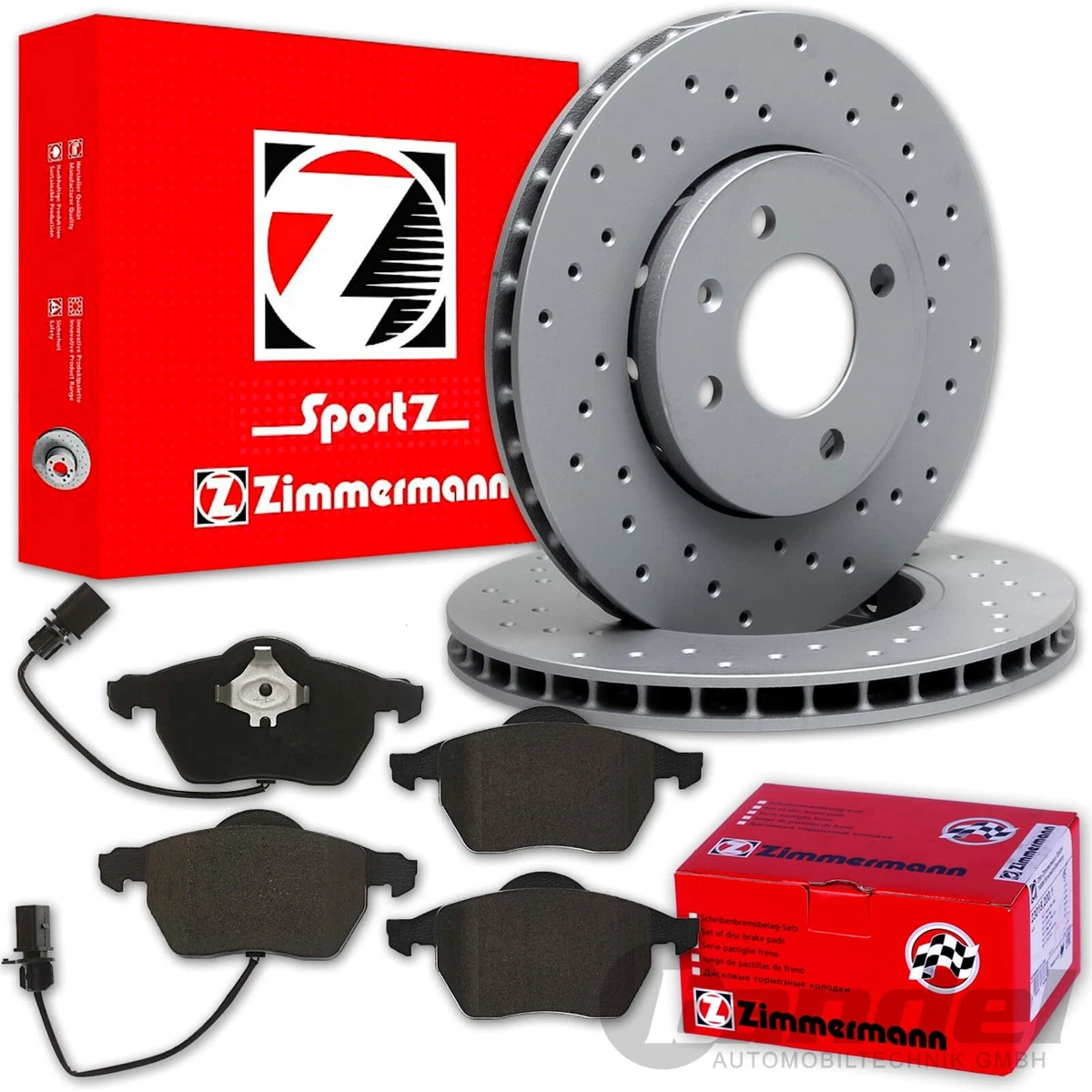 Гальмівні колодки та диски Zimmermann для Mercedes-Benz SL (R230) 500 Гальмівні колодки та диски Zimmermann для Mercedes-Benz SL (R230) 500