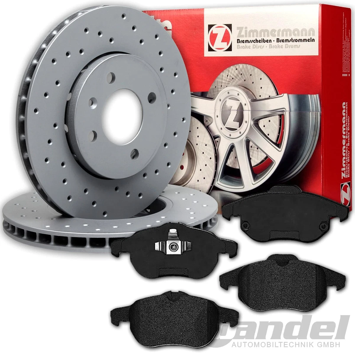 Гальмівні колодки та диски Zimmermann для Mercedes-Benz SL (R230) 500 Гальмівні колодки та диски Zimmermann для Mercedes-Benz SL (R230) 500